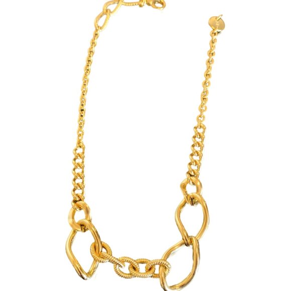 Chunky Gold Plated Chain Link Necklace, 1AR or Unoaerre (Italian Brand) - Picture 5 of 5